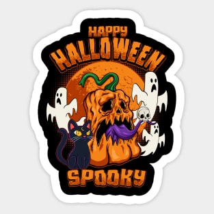 Happy Halloween.Spooky Sticker